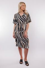 Puerto Rico jurk | Offwhite/Tiger Eye