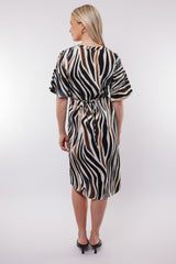 Puerto Rico jurk | Offwhite/Tiger Eye