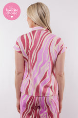 Puerto Rico blouse | Offwhite/Super Pink