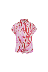 Puerto Rico blouse | Offwhite/Super Pink