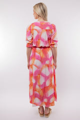 Amalfi jurk | Super Pink/Color mix