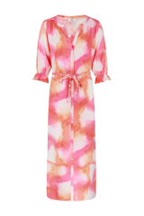 Amalfi jurk | Super Pink/Color mix