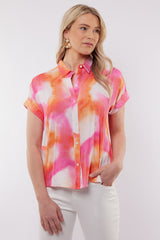 Como blouse | Super Pink/Color mix