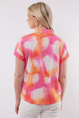 Como blouse | Super Pink/Color mix