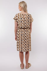 Olivenza jurk | Sand/Mustard Olive