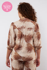 Shiba blouse | Offwhite/Tiger Eye