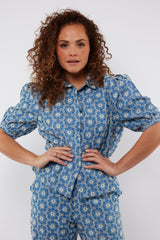 Sevilla blouse | Denim Mid Blue