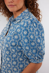 Sevilla blouse | Denim Mid Blue