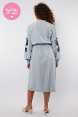 Rennes jurk | Tiger Eye/Light Blue