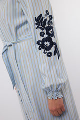 Rennes jurk | Tiger Eye/Light Blue