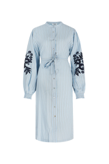 Rennes jurk | Tiger Eye/Light Blue