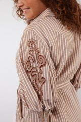 Nantes jurk | Offwhite/Tiger Eye