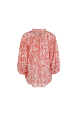 Biella blouse | Sand/Sweet Red