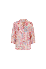 Gerona blouse | Ballet Pink/Jade Green