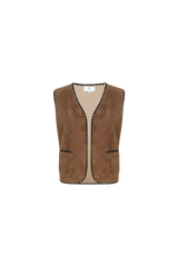 Glenn gilet | Light Camel/Black