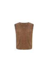 Glenn gilet | Light Camel/Black