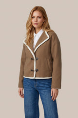 Claudy vest | Light Camel/Wool white
