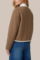 Claudy vest | Light Camel/Wool white