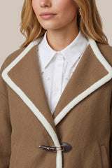 Claudy vest | Light Camel/Wool white
