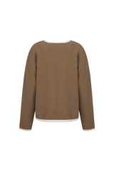 Claudy vest | Light Camel/Wool white