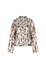 Inge jacket | Gold/Mocha Brown