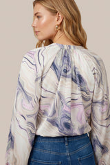 Lively blouse | Lilac/Color mix
