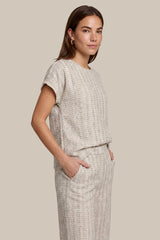 Tesja top | Light Camel/Color mix