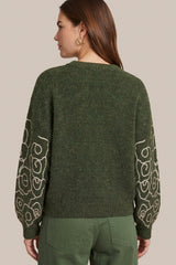 Wings trui | Dark Olive/Sand