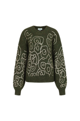 Wings trui | Dark Olive/Sand