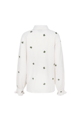 Lancy blouse | Offwhite/Dark Olive