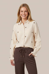 Lancy blouse | Sand/Mocha Brown