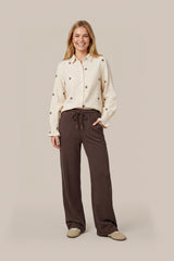 Lancy blouse | Sand/Mocha Brown