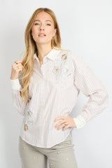 Loekie blouse | Offwhite/Tiger Eye