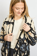 Juna jacket | Sand/Light Jeans Blue