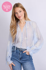 Lyra blouse | Blue Mist
