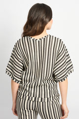 Tamber top | Offwhite/Black