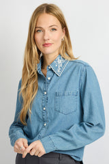 Lieke blouse | Light Jeans Blue
