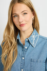 Lieke blouse | Light Jeans Blue