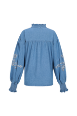 Liora blouse | Denim Mid Blue