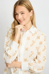 Livia blouse | Offwhite/Sand