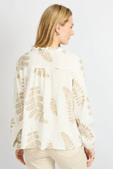 Lize blouse | Offwhite/Gold