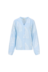 Lize blouse | Blue Mist/Offwhite
