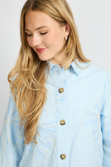 Lunae blouse | Blue Mist/Light Denim Blue