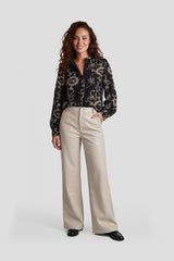 Nova blouse | Black/Sand