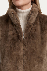Geraldine gilet | Dark Walnut