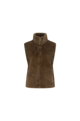 Geraldine gilet | Dark Walnut