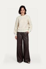 Karmen trui | Wool White/Sand