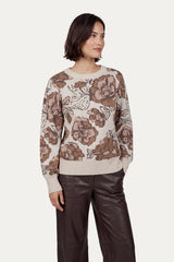Kirsa trui | Wool White/Dark Walnut