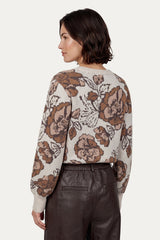 Kirsa trui | Wool White/Dark Walnut