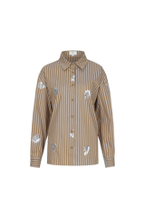 Lot blouse | Tawny Camel/Offwhite